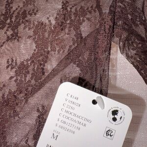 Free People Lace Fabric in Mocha Brown